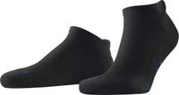 FALKE Keep Warm kort eenkleurig wol sneakersokken enkelsokken unisex zwart - maat 37-38