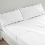 Burrito Blanco Witte beddengoedset met grijze rand 685