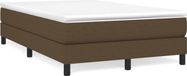 vidaXL Boxspringbed 120x200 cm stof donkerbruin
