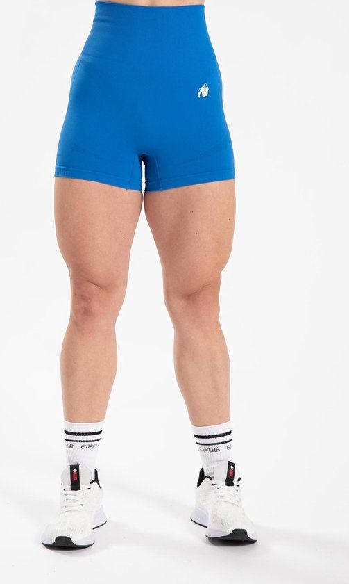 Gorilla Wear Olivia Seamless Shorts - Women - Blue - Size L