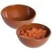 Bol Spaanse Terracotta Kommetje/serveer schaaltje - 2x - ontbijt/hapjes - stapelbaar - 18 x 7 cm