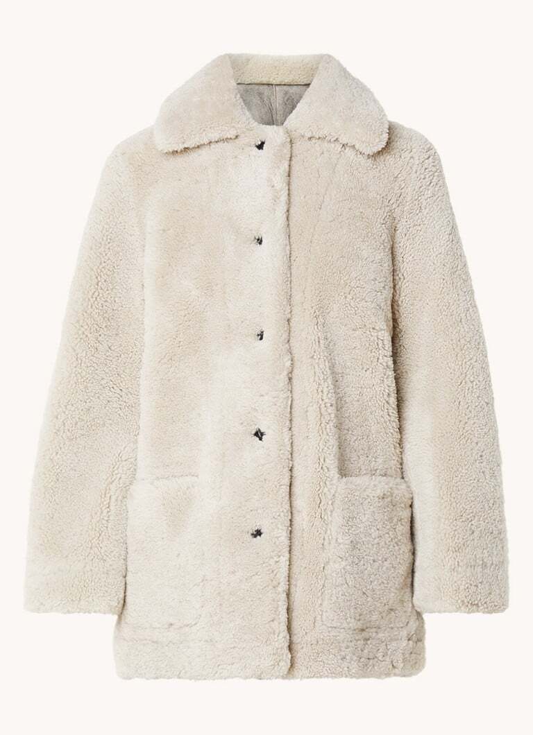 Zadig&Voltaire Zadig&Voltaire Magdas reversible lammy coat van lamsleer