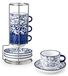 Tasse à expresso et soucoupe en porcelaine - Ensemble de 4 pièces