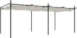 vidaXL Pergola avec toit rétractable, crème, 589x292x230 cm