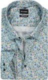 OLYMP Luxor comfort fit Big overhemd - dobby - groen met blauw en roze bloemetjes dessin - Strijkvrij - Boordmaat: 54 (EU maat: 6XL)