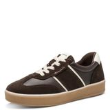 Tamaris WIDE FIT Dames Sneaker 8-83709-47 322 H-breedte Maat: 41 EU Bruin Leer/Textiel/Synthetisch Rubber