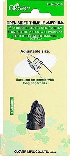 Clover Vingerhoedje met open zijde: Medium, messing, 1