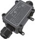 HOFTRONIC Lasdoos IP68 Waterdicht - 2 ingangen - Kabelverbinder I-vorm (Recht) - Zwart