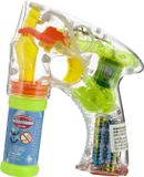 CEPEWA Bellenblaas speelgoed pistool - met LED licht - 17 cm - plastic - buiten/fun/verjaardag