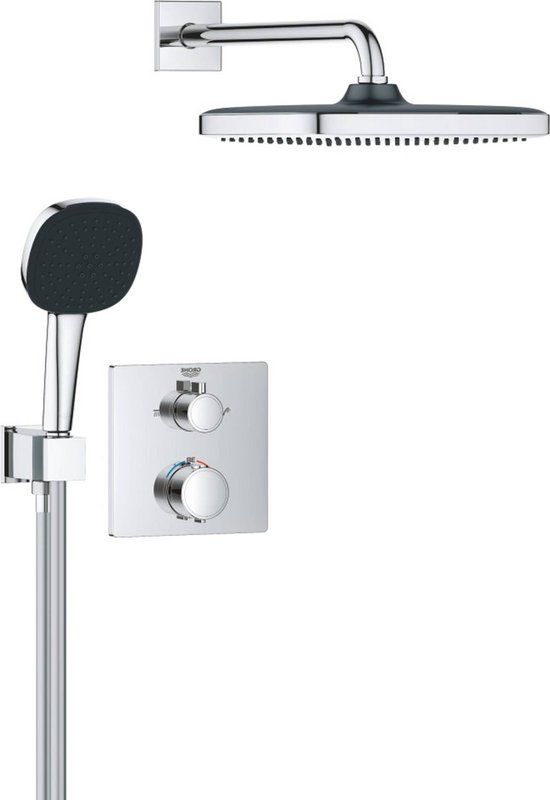 GROHE QuickFix Precision Inbouw Douchesysteem - Vierkant - Chroom
