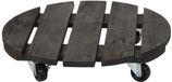 Mega Collections Planten trolley - Acacia hout - D35 x H8 cm - tot 80 kg - multiroller - hondje
