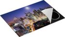 Chefcare Inductie Beschermer Makati Stad Skyline in de Nacht in Thailand - 75x50 cm
