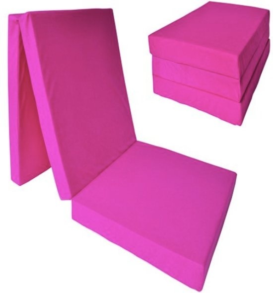 Viking Choice Logeermatras extra dik - roze - camping matras - reismatras - opvouwbaar matras - 195 x 80 x 15