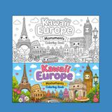 Kawaii Europe Coloring Book: Un viaje para colorear desde España por las capitales europeas