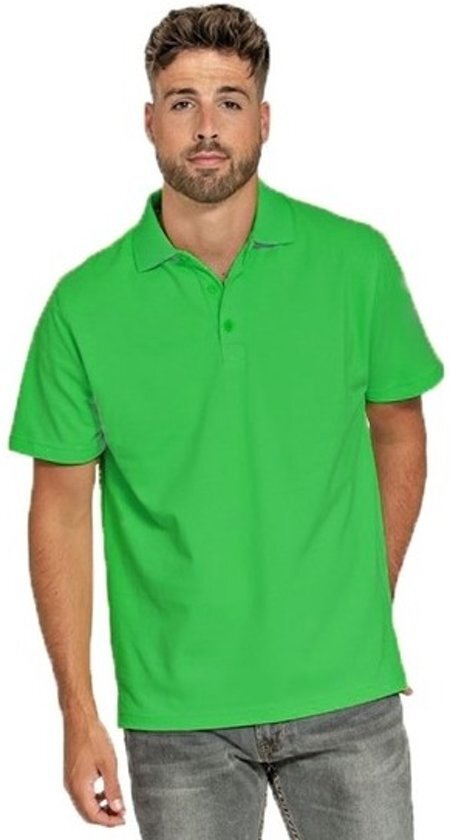 Lemon & Soda Premium poloshirt 100% katoen voor heren M lime