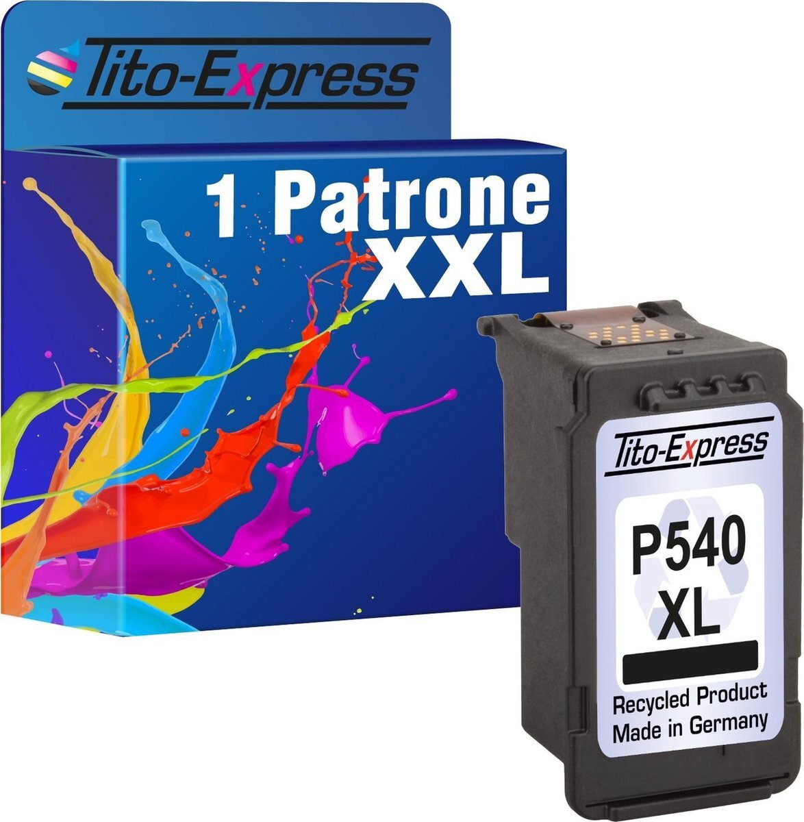 Tito Express Set van 1x gerecyclede inkt cartridges voor Canon PG-540