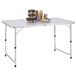BAKAJI Campingtafel voor picknick met verstelbare hoogte, frame van aluminium, inklapbaar systeem met draaggreep, ideaal voor tuin en buiten, afmetingen 60 x 120 x 70 cm