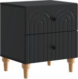 vidaXL Nachtkastje met lade Zwart 43 x 34,5 x 48 cm Bewerkt hout
