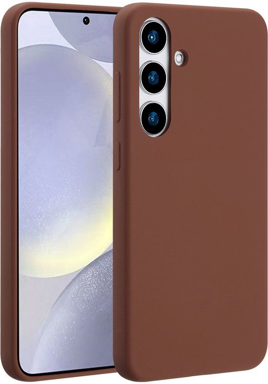 Accezz Liquid Silicone Backcover met MagSafe voor de Samsung Galaxy S24 Plus - New Tea Brown