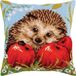 Collection d'Art Kussen borduurpakket Hedgehog with Apples
