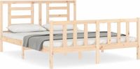 vidaXL Bedframe massief grenenhout 160x200 cm naturel
