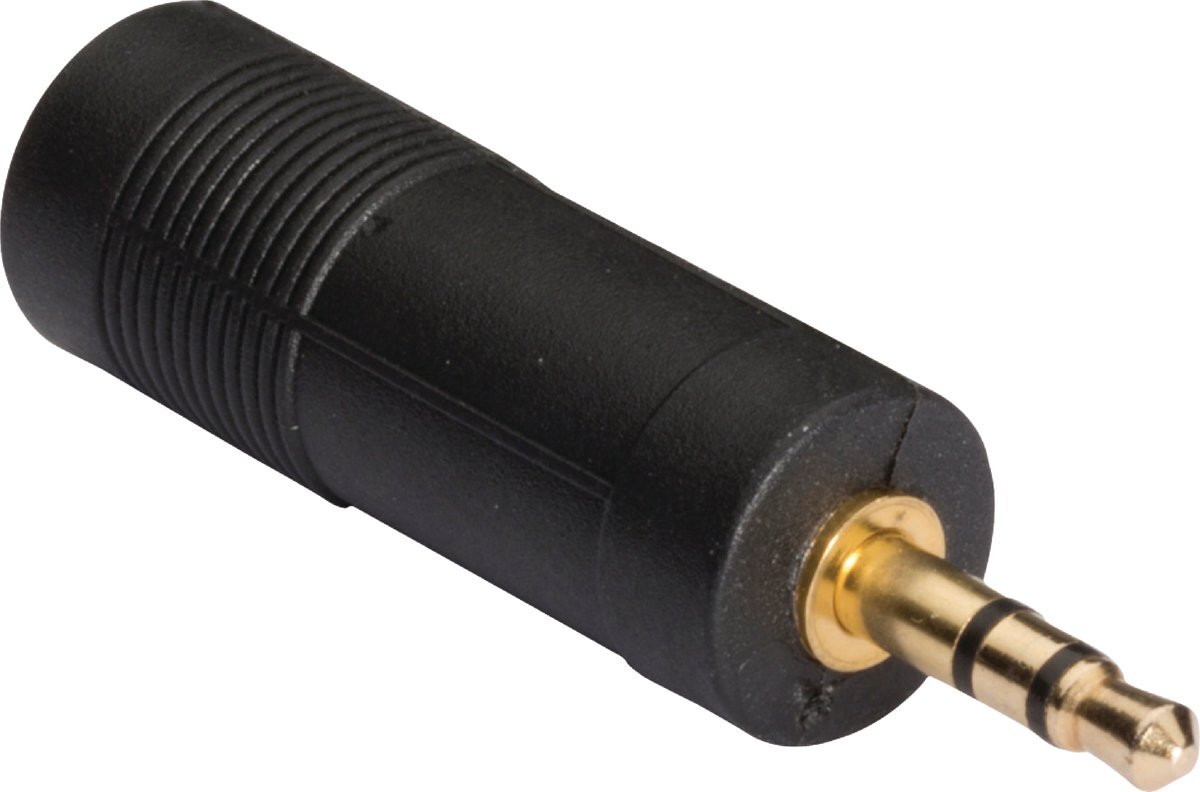 K\xf6nig 3,5 mm audio adapter 3,5 mm male - 6,35 mm female 1 stuk grijs