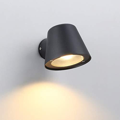 Barcelona LED BarcelonaLED wandlamp voor buiten, IP44, aluminium, zwart, robuust, moderne stijl, met gloeilamp GU10, 5 W, 2700 K, warm wit