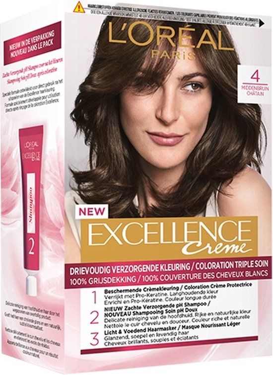 L’Oréal Paris Excellence Crème 4- Middenbruin - Haarverf