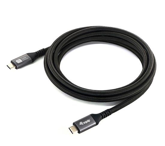 Equip 128384 USB-kabel USB4 Gen 2x2 3 m USB C 20 Gbit/s 240 W Zwart