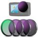 NEEWER ND Snap filterset, compatibel met DJI Osmo Action 3/4/5 Pro, 4 stuks, ND8+ND16+ND32+CPL