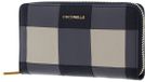 COCCINELLE Leren portemonnee Metallic Vichy Patch Wallet Mul. Stove / Midn. blauw