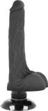 BASECOCK Realistic Vibrator 2-1 Black 18.5cm