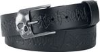 Rock Rebel by EMP Zwarte Imitatielederen Riem met Klassieke Gesp - Unisex - 85 cm