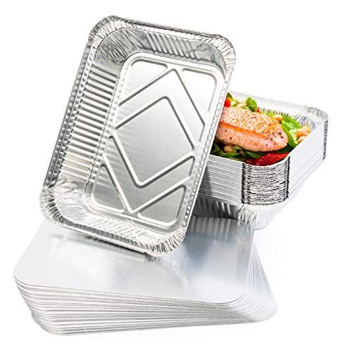 Matana 25 Aluminium Wegwerpschalen met Deksel, 22 x 17 cm - Ovenbestendig en Waterdicht