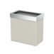 Gatco 1939C Moderne rechthoekige afvalmand, mat parelmoer en chroom combo/28,6 cm H Open Top RVS prullenbak met afneembaar deksel, inhoud 12 liter