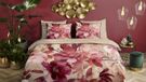 Descanso Dekbedovertrek Bloemen - 2 Persoons 200x200/220 cm - Zand - 100% Katoen Satijn
