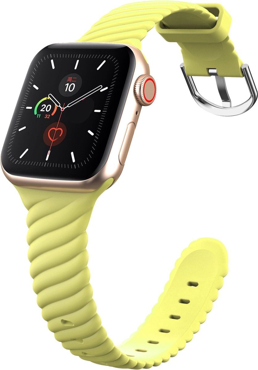 By Qubix Qubix Apple Watch Band - Silicone Twist - Yellow - 38/40/41mm