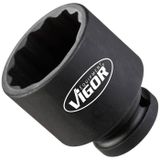 Vigor binnenvierkant aandrijving 12,5 kracht-dopsleutelinzet, kort, (dubbel-6 kt.) V4477