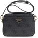 GUESS schoudertas Meridian II Camera Bag Coal Logo donkergrijs
