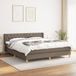 Maison Exclusive - Lit boxspring avec matelas, couleur taupe, 160x200 cm, rembourré