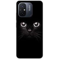 1001 coques Xiaomi Siliconen hoesje compatibel met Xiaomi Redmi 12C, Xiaomi Redmi 11A Cat Eyes