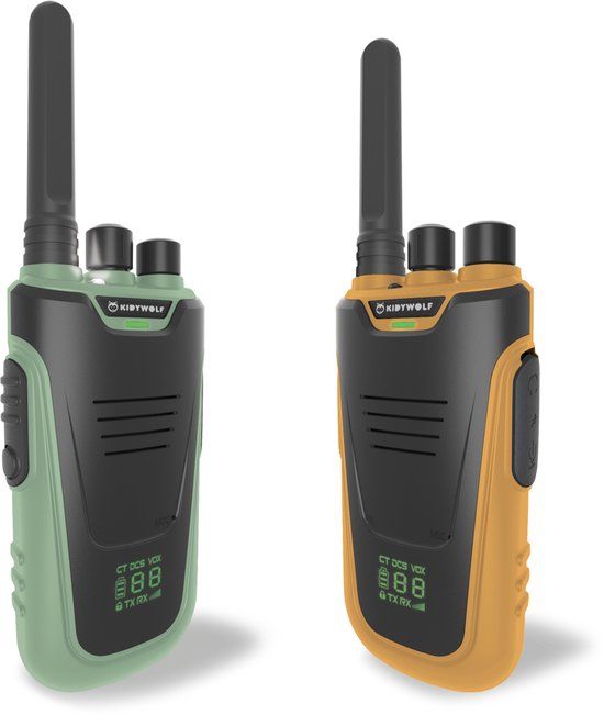 KIDYWOLF kidytalk walkie talkie voor kinderen - groen / geel