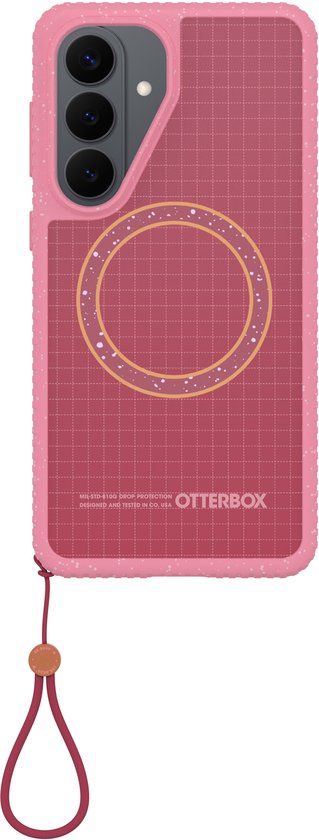 OtterBox Sole Series Hoesje Geschikt voor Samsung Galaxy S26 Plus | Back Cover | Compatibel met MagSafe | Met Draaglus | Gerecycled | Xtra Hot Roze