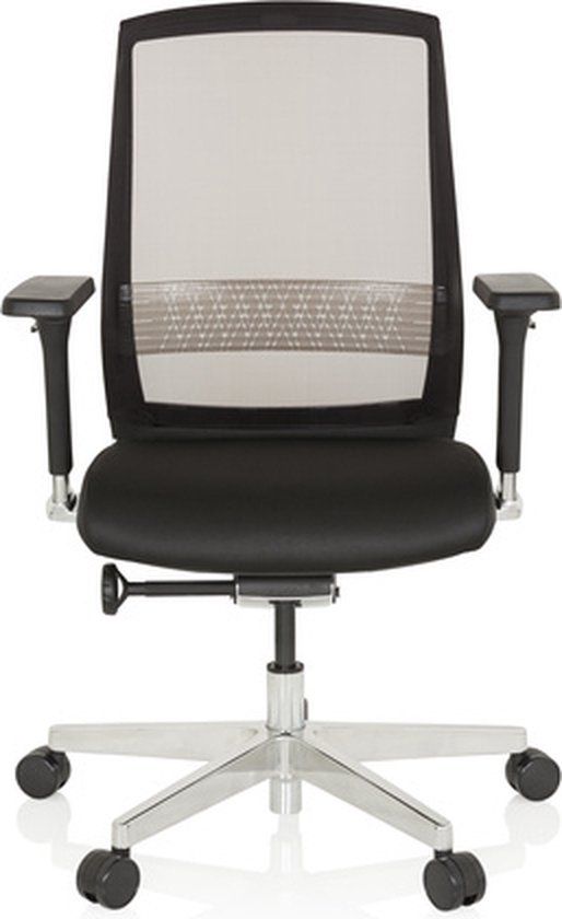Bureaustoel - Zwart - Stof/Netstof - Ergonomisch - Met Armleuning