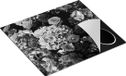 Chefcare Inductie Beschermer Boeket Rode Bloemen - Zwart Wit - 60x50 cm
