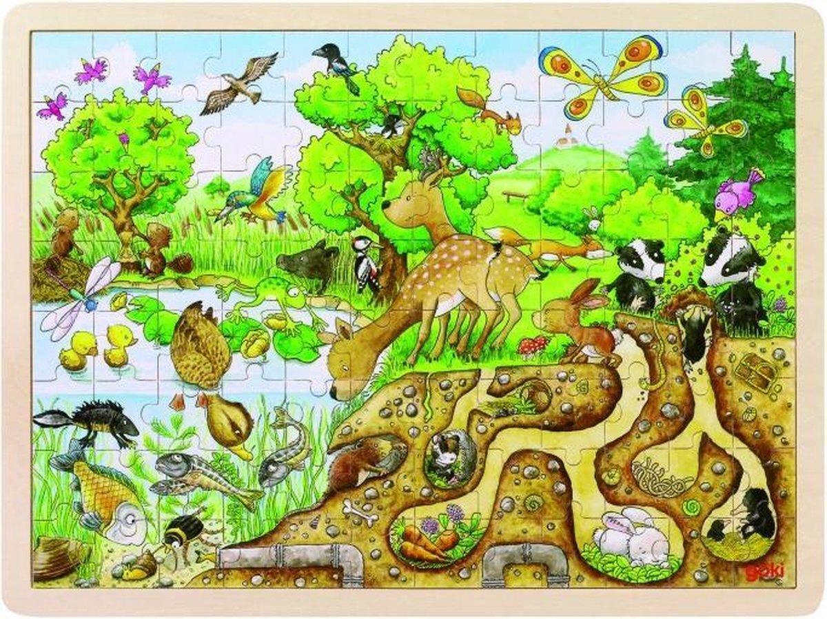 Goki Puzzel: Op Ontdekking in De Natuur 96-Delig