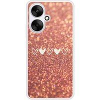 Xiaomi Redmi 13C Paillettes coeur Verstevigd hoesje met sublimatie bedrukking