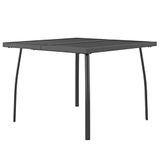 vidaXL Tuintafel, antraciet, 100 x 100 x 72 cm, stalen rooster