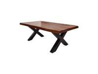 Table basse en bois de Sheesham et fer noir 110x40x60cm