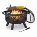 Relaxdays Vuurschaal BBQ - Staal - Ø 75 cm - Zwart